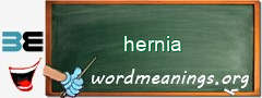 WordMeaning blackboard for hernia